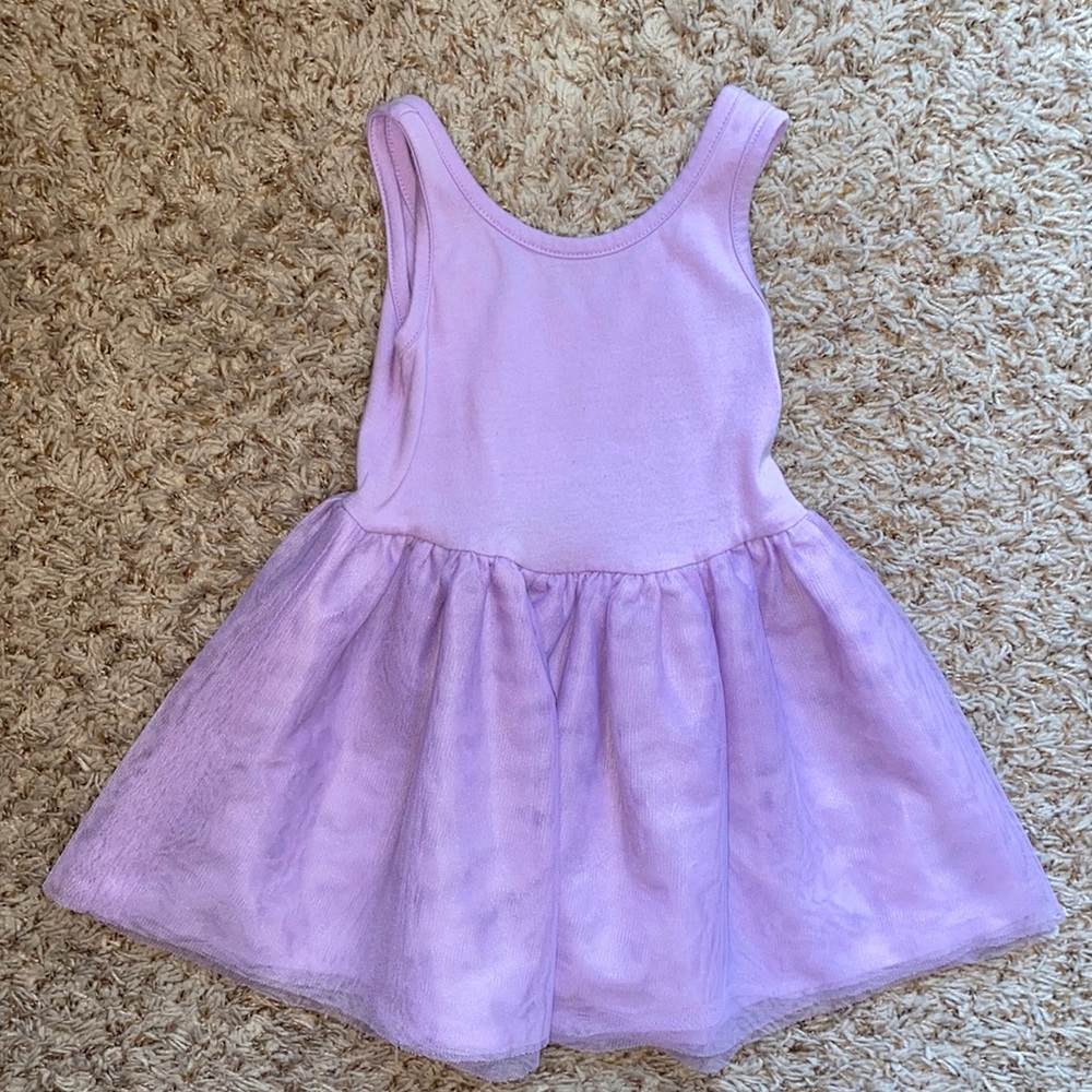18-24M girls light purple sleeveless tulle dress.